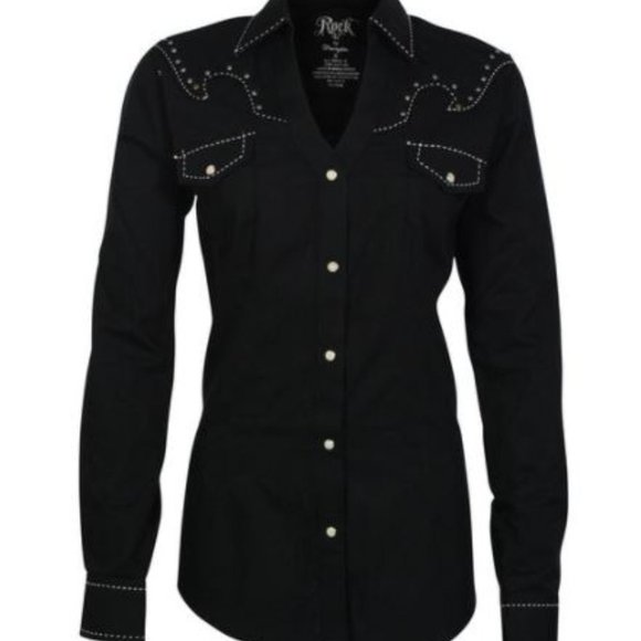 Rock 47 by Wrangler Studded Western Shirt - Picture 3 of 13
